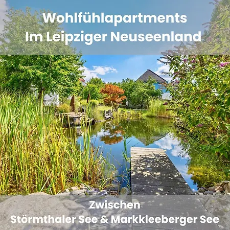 Schaefers - Ihr Wohlfuehlort - Hochwertige Ausstattung, Naturgrundstueck Mit Bachlauf, Terrassen, Wlan, Parken - An 2 Seen Bei Leipzig Grosspoesna