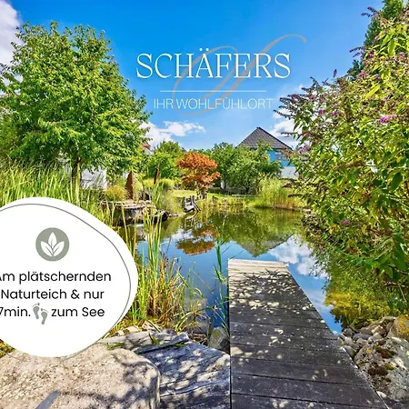Schaefers - Ihr Wohlfuehlort - Hochwertige Ausstattung, Naturgrundstueck Mit Bachlauf, Terrassen, Wlan, Parken - An 2 Seen Bei Leipzig شقة *
