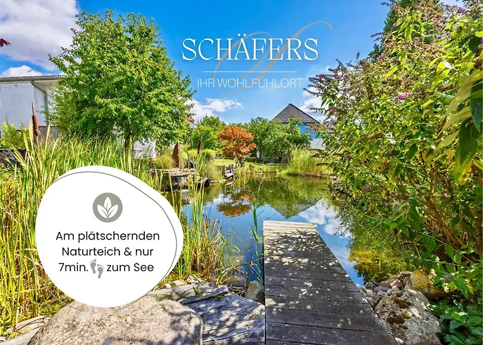 Schaefers - Ihr Wohlfuehlort - Hochwertige Ausstattung, Naturgrundstueck Mit Bachlauf, Terrassen, Wlan, Parken - An 2 Seen Bei Leipzig شقة *