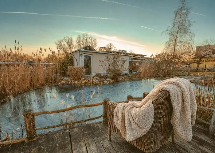 شقة Schaefers - Ihr Wohlfuehlort - Hochwertige Ausstattung, Naturgrundstueck Mit Bachlauf, Terrassen, Wlan, Parken - An 2 Seen Bei Leipzig غروسبونسنا