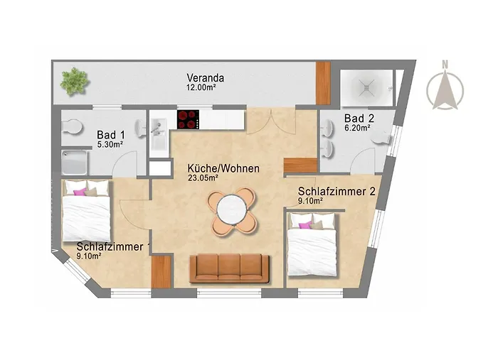 شقة Schaefers - Ihr Wohlfuehlort - Hochwertige Ausstattung, Naturgrundstueck Mit Bachlauf, Terrassen, Wlan, Parken - An 2 Seen Bei Leipzig *